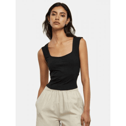 lässiges Urban Classics Damen T-Shirt Stretch 180 g/m² mit Baumwolle Schwarz
