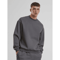 lässiges Urban Classics Herren Sweatshirt Rippbündchen 330 g/m² mit Baumwolle Grau