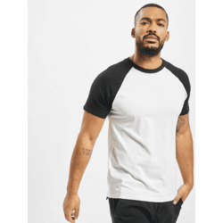 lässiges URBAN CLASSICS Herren T-Shirt 140 g/m² mit Baumwolle Weiß/Schwarz