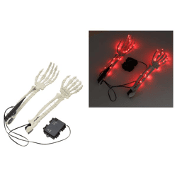 LED Skelett Hände, TIMER, mit Erdpsieß, 36cm