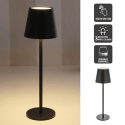 LED Tischleuchte, Metall, schwarz, USB, ca. 37cmH 