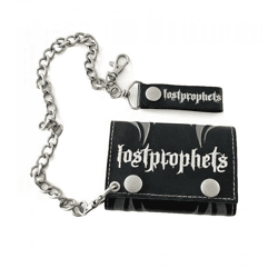 Lostprophets Vinyl Stilvolle walisische Rockband Band-Brieftasche mit Logo-Schriftzug Portemonnaie Schwarz/Weiß