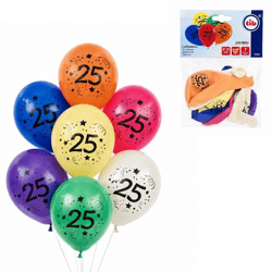 Luftballons „25 Jahre“, 30 cm, 7 Stück