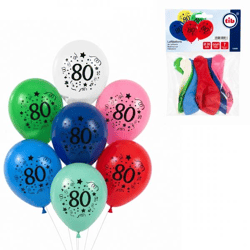 Luftballons „80 Jahre“, 30 cm, 7 Stück