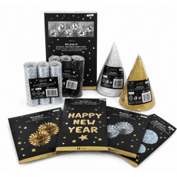 Mischpackung mit Silvester-Party-Accessoires, 76 Stück