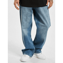 Modern Dangerous DNGRS Men's Jeans with Zipper Pockets in Cotton Blue