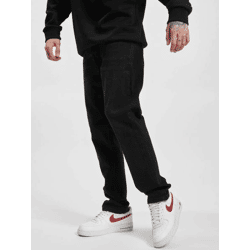 moderne Denim Project Herren Jeans Straight Fit mit Baumwolle Schwarz