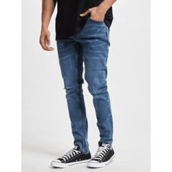 moderne Denim Project Herren Jeans Stretch mit Baumwolle Blau