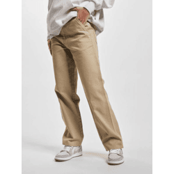 Modern Dickies Women's Jeans with Zipper Pockets in Beige Cotton