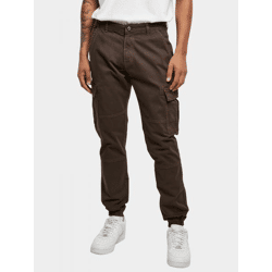 Modern Urban Classics Men's Stretch Jeans with Zipper Pockets and Cotton, Brown