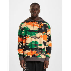 Modern Dangerous DNGRS Men's Hoodie with Cotton Hood in Gray/Beige/Black/Orange