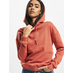Modern Urban Classics Women's Hoodie, Ribbed Cuffs, Hood, 300 g/m², Cotton Blend, Red