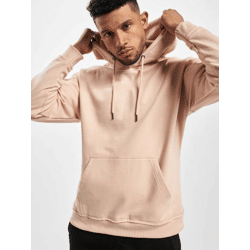 Modern URBAN CLASSICS Men's Hoodie with Ribbed Cuffs and Hood, 280 g/m², Beige