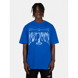 modernes Lost Youth Herren T-Shirt Oversize 240 g/m² mit Baumwolle Blau