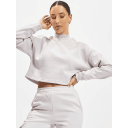 modernes Urban Classics Damen Sweatshirt Rippbündchen Fleece 300 g/m² mit Baumwolle Hell-Violett