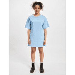 modisches DEF Damen Kleid mit Baumwolle Blau