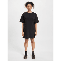 modisches DEF Damen Kleid mit Baumwolle Schwarz
