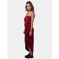 modisches Urban Classics Damen Kleid Stretch 170 g/m² Rot