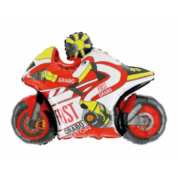 Motorrad rot - Folienballon - 67 cm