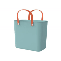 Nachhaltige Rotho Multibag ALBULA 25L Ocean-Bound Plastic Tragetasche Einkaufskorb 7670987 Himmelblau/Orange