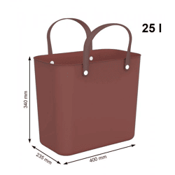 Sustainable Rotho Multibag ALBULA 25L Ocean-Bound Plastic Tote Bag Shopping Basket 7670987 Red