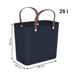 Sustainable Rotho Multibag ALBULA 25L Ocean-Bound Plastic Tote Bag/Shopping Basket 9082899 Dark Blue