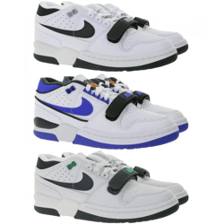 NIKE Alpha Force 88 Herren Basketball-Sneaker Echtleder Turnschuhe im Retro-Look in Weiß/Schwarz oder Weiß/Blau/Schwarz