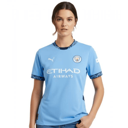 offizielles PUMA Manchester City 2024/25 Damen Heimtrikot nachhaltiges Premier League Fußball-Shirt 701230878 001 Hellblau/Weiß
