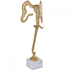 PTMD-Figur „Horton“, Elefant, Marmor/goldfarben, 68 cm
