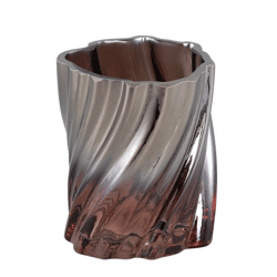 PTMD Teelichthalter Paisley braun/silber 10 cm