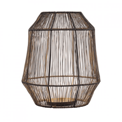 PTMD Windlicht Justy M schwarz/gold 32 cm