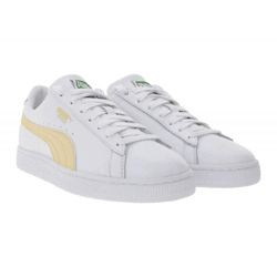 PUMA Basket Classic XXL Damen Echtleder-Schuhe Freizeit-Sneaker Low Schnür-Schuhe 374923 Weiß