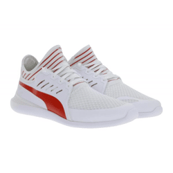 PUMA X Ferrari Sf Evo Cat Mace Unisex Sneaker mit Ferrari-Logo Motorsport-Schuhe 306228 04 Weiß/Schwarz