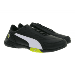 PUMA X Scuderia Ferrari SF Kart Cat III Damen oder Kinder Sneaker mit Ferrari-Logo Motorsport-Schuhe 306219 05 Schwarz/Weiß