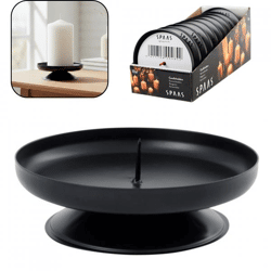 (R) Spaas Kerzenhalter Metall schwarz 9 cm B-choice