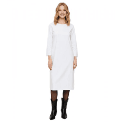 schmeichelhaftes Damen Midi-Kleid Etui-Kleid mit zartem Blumenmuster 952177 Hellblau/Weiß
