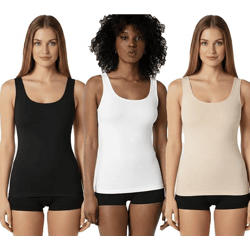 SLEEX Damen Shapewear-Tank-Top Sommer-Tanktop atmungsaktiver Shaper 44032 Beige, Weiß oder Schwarz