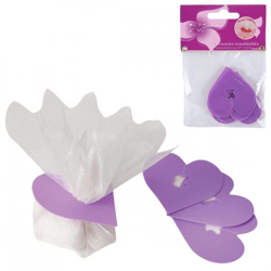 Spangenclips Herzform lila 5 cm 12 Stück
