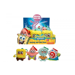 SpongeBob - Squishy Schlüsselanhänger 4-fach sortiert im Display - 10 cm