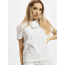 sportliches Karl Kani Damen T-Shirt 220 g/m² mit Baumwolle Weiß