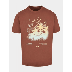 sportliches Lost Youth Herren T-Shirt Oversize 240 g/m² mit Baumwolle Braun