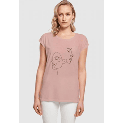 sportliches Mister Tee Damen T-Shirt 140 g/m² mit Baumwolle Alt-Rosa