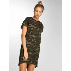 stilvolles DEF Damen Kleid mit Baumwolle Camouflage