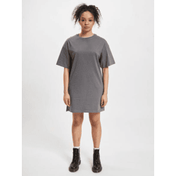 stilvolles DEF Damen Kleid mit Baumwolle Grau