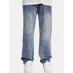 stylische Dada Supreme Herren Jeans Reißverschluss Denim mit Baumwolle Blau
