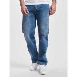 stylische Denim Project Herren Jeans Straight Fit Reißverschluss Taschen mit Baumwolle Blau