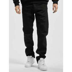 stylische Replay Herren Jeans Straight Fit Reißverschluss Taschen Schwarz