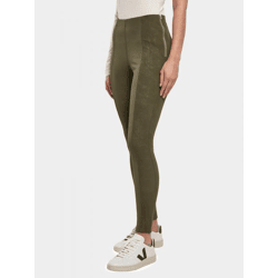 stylische Urban Classics Damen Jeans Stretch Reißverschluss 270 g/m² Khaki