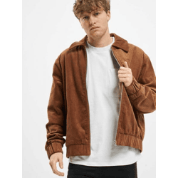 stylische Urban Classics Herren Jacke Reißverschluss Taschen 230 g/m² mit Baumwolle Braun