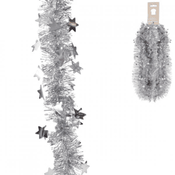 Tinsel garland garland silver 2.7 m